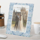 Keramische kant Lichtblauw Reclamebord Met Voetstuk (Insitu)