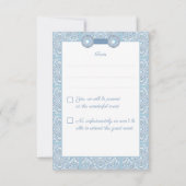 Keramische kant Lichtblauw RSVP Kaartje (Achterkant)