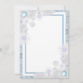 Keramische kant lichtblauw & sneeuwvlok kaart (Achterkant)