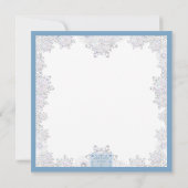 Keramische kant lichtblauw & sneeuwvlok kaart (Achterkant)