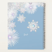 Keramische kant lichtblauw & sneeuwvlok planner (Achterkant)