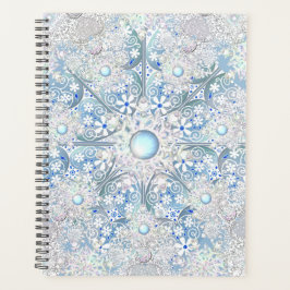 Keramische kant lichtblauw & sneeuwvlok planner