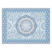 Keramische kant lichtblauw & sneeuwvlok tafelkleed (Voorkant (Horizontaal))