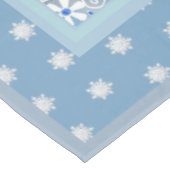 Keramische kant lichtblauw & sneeuwvlok tafelkleed (Gekanteld)
