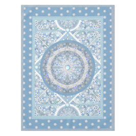 Keramische kant lichtblauw & sneeuwvlok tafelkleed