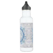 Keramische kant lichtblauw & sneeuwvlok waterfles  (Rechts)
