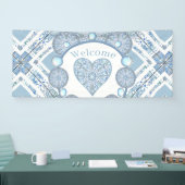 Keramische Kant Lichtblauw Spandoek (Beurs)