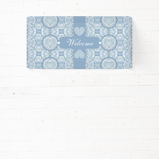 Keramische kant Lichtblauw Spandoek (Insitu)