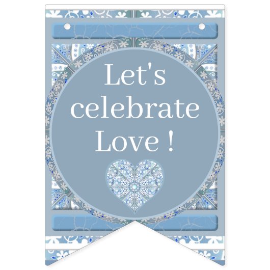 Keramische Kant Lichtblauw Vlaggetjes (Tweede vlag)