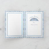 Keramische Kant Lichtblauwe verjaardag Kaart (Binnen)