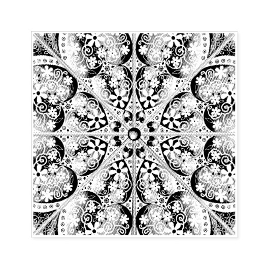 Keramische kant lichtgrijs & sneeuwvlok rubberstempel (Afrduk)