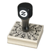 Keramische kant lichtgrijs & sneeuwvlok rubberstempel (Stempel)