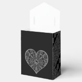 Keramische kant zwart bedankdoosjes (Geopend)