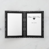 Keramische kant zwart bedankkaart (Binnen)