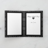 Keramische kant zwart bedankkaart (Binnen)