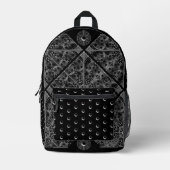 Keramische kant zwart bedrukte rugzak (Voorkant)