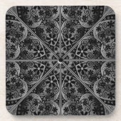 Keramische kant zwart bier onderzetter (Voorkant)