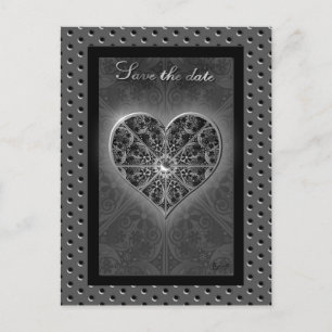 Keramische kant zwart briefkaart