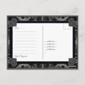 Keramische kant zwart briefkaart (Achterkant)