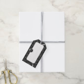 Keramische kant zwart cadeaulabel (Met Touw)