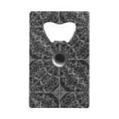 Keramische kant zwart creditkaart flessenopener (Achterkant)