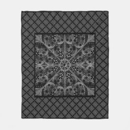 Keramische kant zwart fleece deken