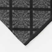 Keramische kant zwart fleece deken (Hoek)