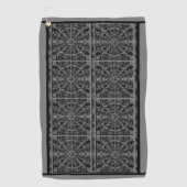 Keramische kant zwart golfhanddoek (Voorkant)