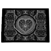 Keramische kant zwart groot cadeauzakje (Voorkant)