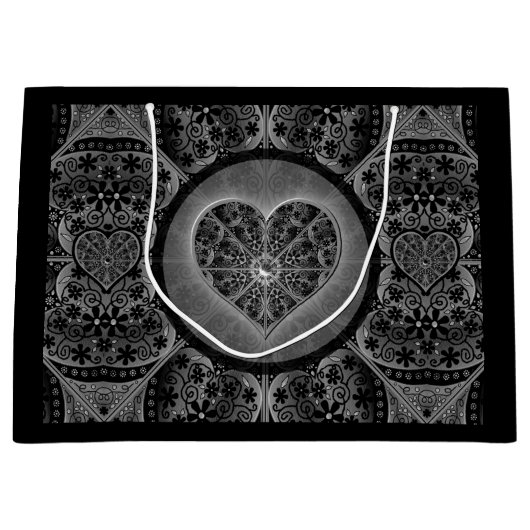 Keramische kant zwart groot cadeauzakje (Voorkant)