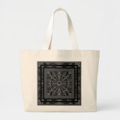 Keramische kant Zwart Grote Tote Bag (Voorkant)