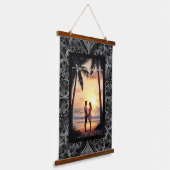 Keramische kant zwart hangend wandkleed (Gebogen)