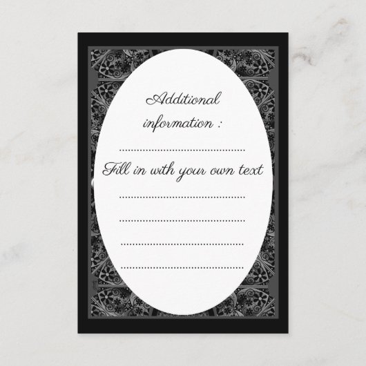 Keramische kant Zwart Informatiekaartje (Achterkant)