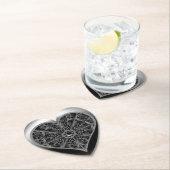 Keramische kant zwart kartonnen onderzetters (Insitu)