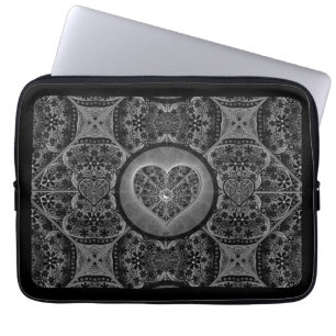 Keramische kant zwart laptop sleeve