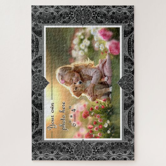 Keramische kant Zwart Legpuzzel (Verticaal)