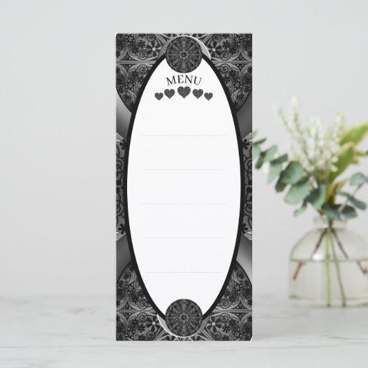 Keramische kant zwart menu (Staand voorkant)