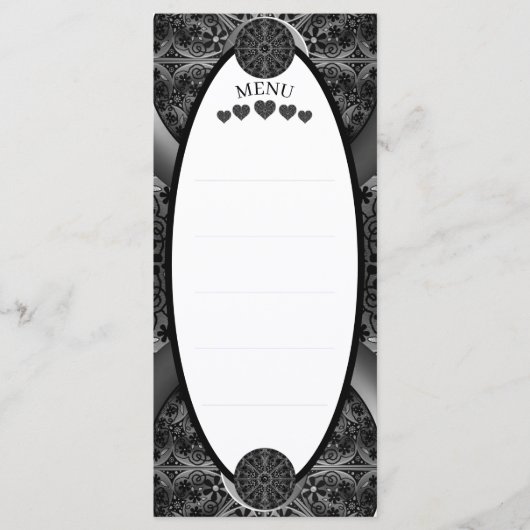 Keramische kant zwart menu (Voorkant)