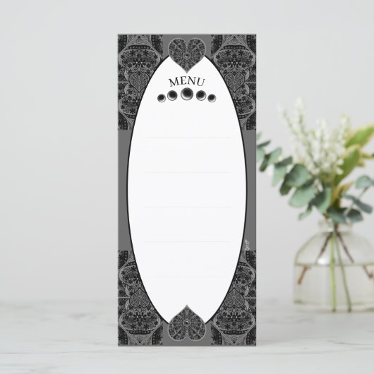 Keramische kant zwart menu (Staand voorkant)