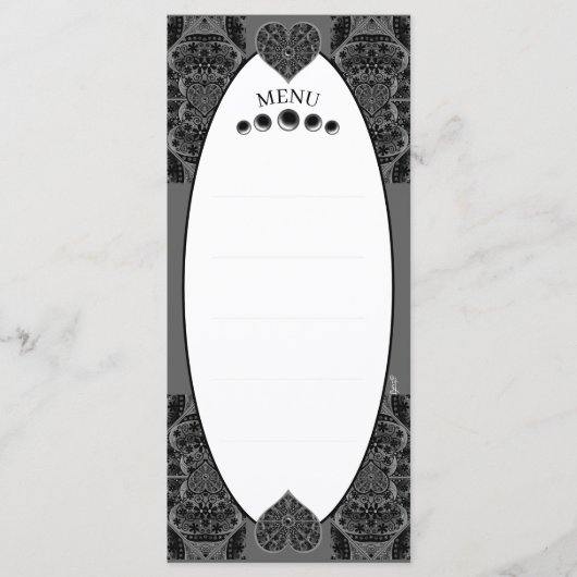 Keramische kant zwart menu (Voorkant)
