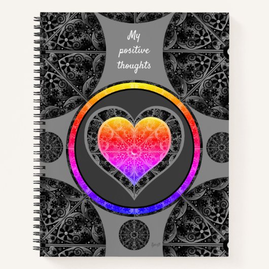 Keramische kant zwart notitieboek (Voorkant)