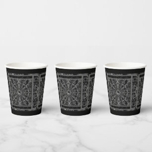 Keramische kant zwart papieren bekers