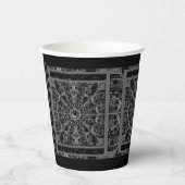 Keramische kant zwart papieren bekers (Voorkant)