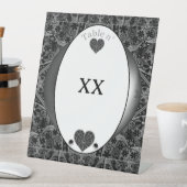 Keramische Kant Zwart Reclamebord Met Voetstuk (Insitu)