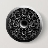 Keramische kant zwart ronde button 7,6 cm (Voorkant)