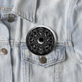 Keramische kant zwart ronde button 7,6 cm (In situ)