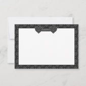 Keramische kant zwart RSVP kaartje (Achterkant)