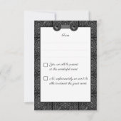Keramische kant Zwart RSVP Kaartje (Achterkant)