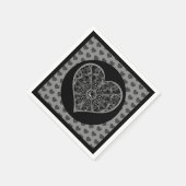 Keramische kant zwart servet (Hoek)