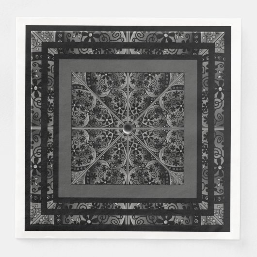 Keramische kant zwart servet (Voorkant)